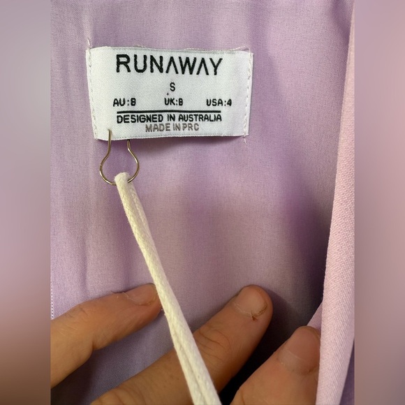 NWT Runaway The Label Frill Plunge Lilac Midi Dress Size Small - Picture 5 of 6